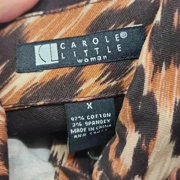 Carole Little Leopard Women's Trucker Jacket X/ 1X - Picture 5 of 6